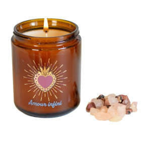 Bougie lithothérapie parfumée Amour Infini - 1