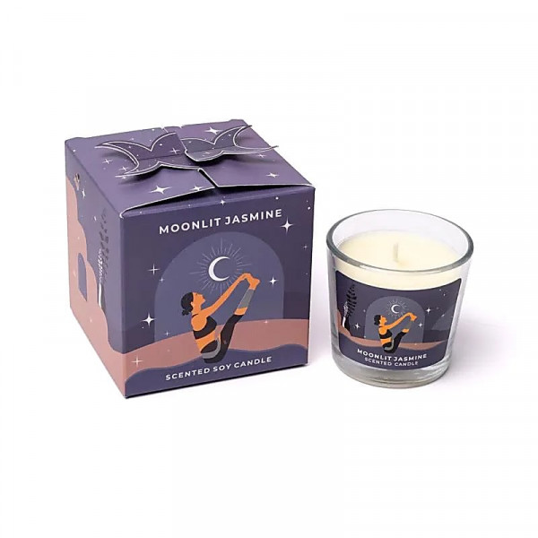 Bougie soja jasmin Moonlit Yoga 60g – Relaxation & Zen - 1