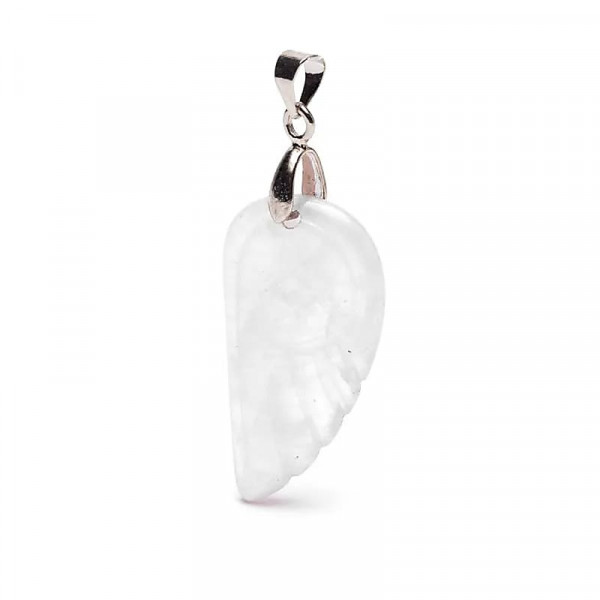 Pendentif ailes d’ange en cristal de roche 3 cm – Protection - 1