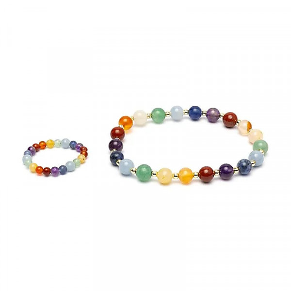 Bracelet & Bague Chakras 7 Pierres Naturelles - Énergie & Équilibre - 1