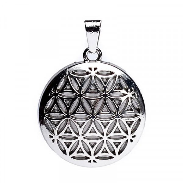 Pendentif Fleur de Vie Cristal de Roche 3cm - Bijou Lithothérapie - 1