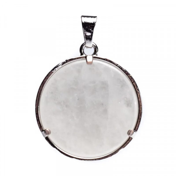 Pendentif Fleur de Vie Cristal de Roche 3cm - Bijou Lithothérapie - 1
