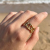 Bague maille chaîne d’ancre ajustable – Acier inoxydable tendance