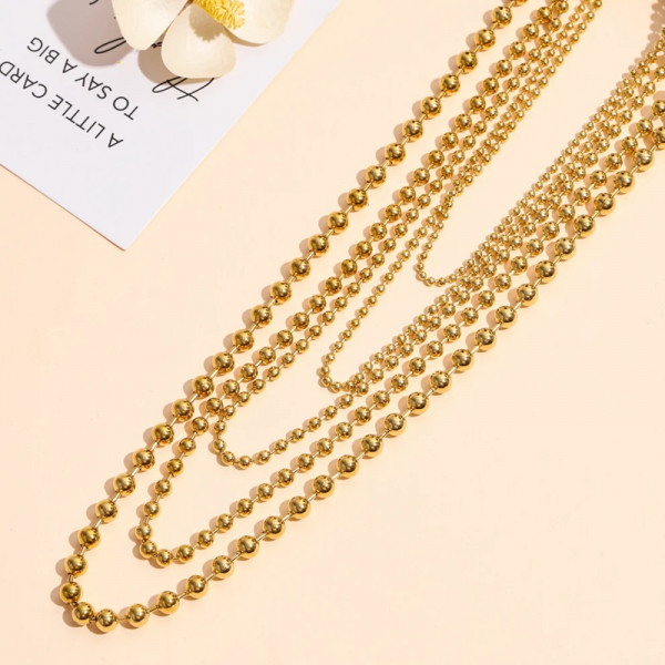 Collier Multi Rangs Perles Femme - Bijou Tendance Chic & Élégant - 2