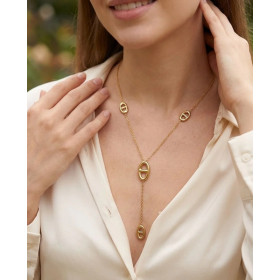 Collier Y doré Maille Chaîne d'ancre – Bijou tendance femme - 2