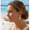 Boucles d’oreilles étoile de mer & coquillage dorées – Bijou été chic - 1