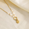 Collier Doré Chaîne & Perles avec Pendentif Coquillage – Bijou Océan Chic - 2