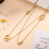 Collier chaîne d’encre sautoir strass – Bijou élégant femme tendance - 2