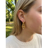 Boucles d’Oreilles Créoles Dorées Chaîne d’Ancre Pendantes Élégantes