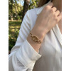 Bracelet doré Chaîne d’Ancre Maille Ovale & Anneaux Pavés