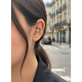 Bijou d’Oreille Étoile Doré & Strass Fin - 1