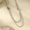 Collier Acier Inoxydable Argenté Double Chaîne & Maille Chaîne d'Ancre - 2