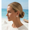 Boucles d’Oreilles Étoile de Mer Dorées Nacrées - Bijoux Acier Inoxydable - 1