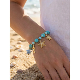 Bracelet Marin Perles & Charms Acier Inoxydable Femme - 1