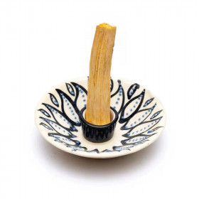 Porte Encens Palo Santo Céramique 12,5 cm – Support Sécurisé & Design Zen - 1