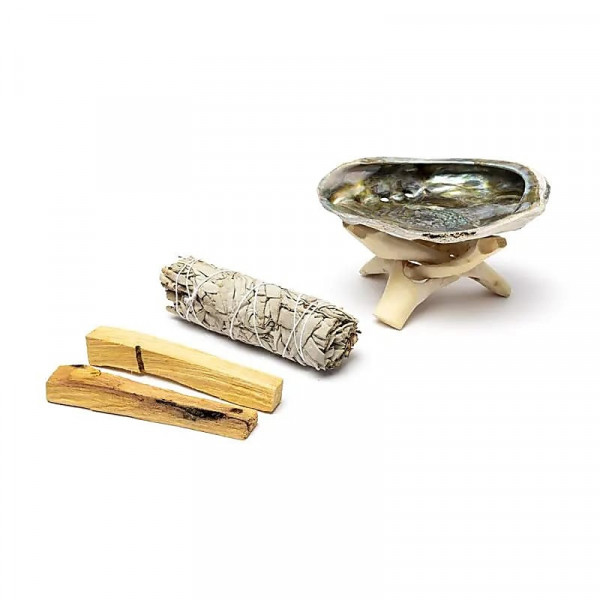 Kit purification sauge blanche - Palo Santo & coquille d’ormeau – Rituel énergétique - 1