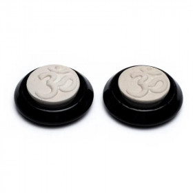 Diffuseur Huiles Essentielles OM Noir 7,5 cm - Boîte de 2 - 2