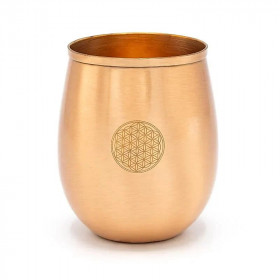 Gobelet en Cuivre Fleur de Vie 350 ml – Verre Ayurvédique Premium - 1