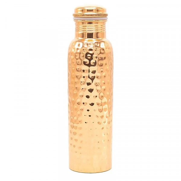 Bouteille en Cuivre Martelée 900 ml Ayurvédique - Gourde Cuivre Pure Premium - 1