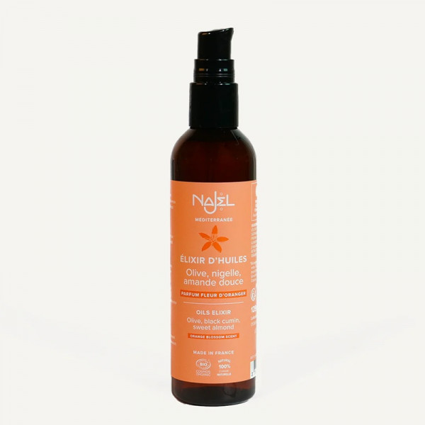 Élixir aux Trois Huiles Bio Najel - Soin Nourrissant Corps & Cheveux 125ml - 1