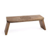 Banc de Méditation Fleur de Vie en Bois de Manguier 48 cm