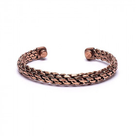 Bracelet Cuivre Tressé Magnétique 6.5 mm - Bien-être & Énergie - 1