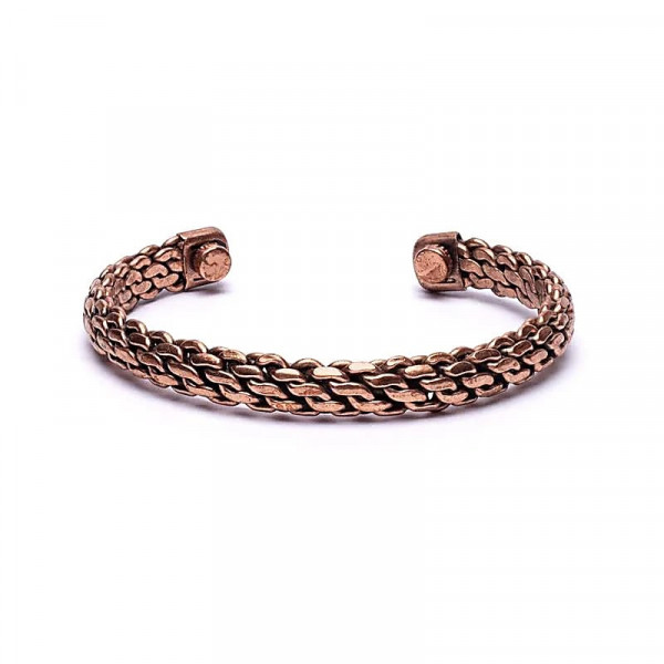 Bracelet Cuivre Tressé Magnétique 6.5 mm - Bien-être & Énergie - 1