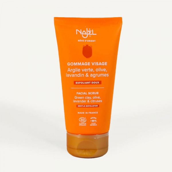 Gommage Visage Bio aux Agrumes Najel - Exfoliant Doux 75 ml - 1