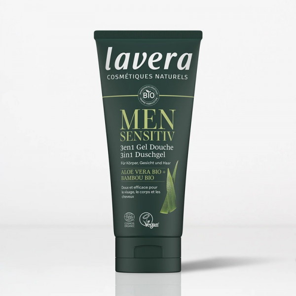 Gel Douche 3 en 1 Men Sensitiv Lavera BIO 200 ml Homme - 1