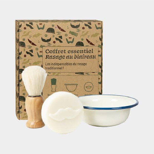 Coffret Rasage Naturel Anaé Bio – Savon, Blaireau & Bol Émaillé - 1