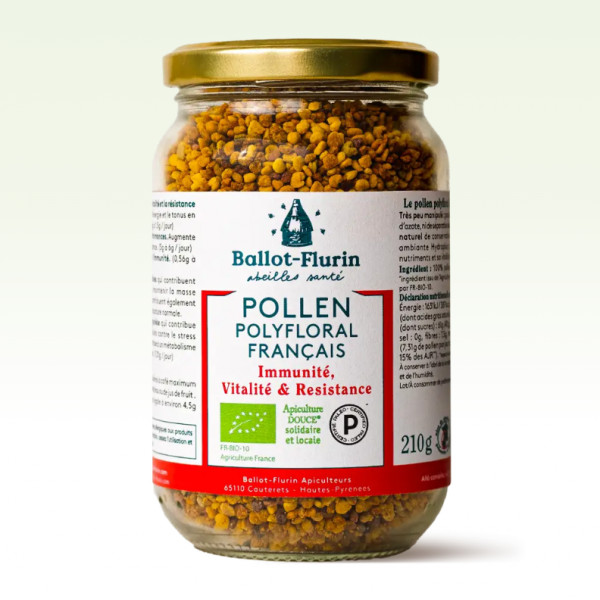 Pollen Polyfloral Dynamisé Bio France - Immunité & Vitalité - Ballot-Flurin - 1