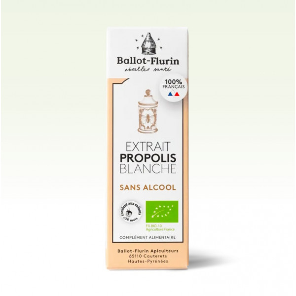 Spray Propolis Blanche Sans Alcool Bio - Gorge & Bouche 15ml - Ballot-Flurin - 1