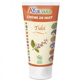 Crème de Nuit au Tulsi Bio AYur-vana 75 ml - Soin Visage Bio Régénérant - 1