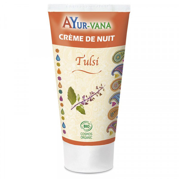 Crème de Nuit au Tulsi Bio AYur-vana 75 ml - Soin Visage Bio Régénérant - 1