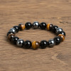 Bracelet Hématite Obsidienne Œil de Tigre - Protection & Ancrage - 1