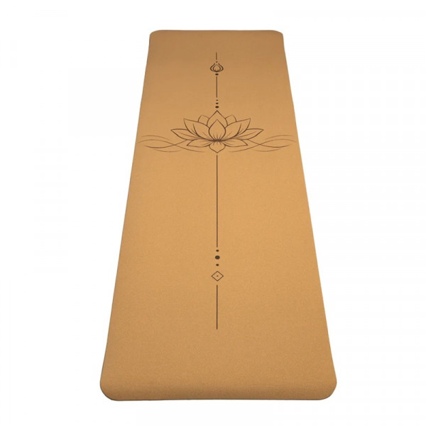 Tapis de Yoga en Liège & TPE Lotus 183x61x5 mm - Qualité et léger - 2