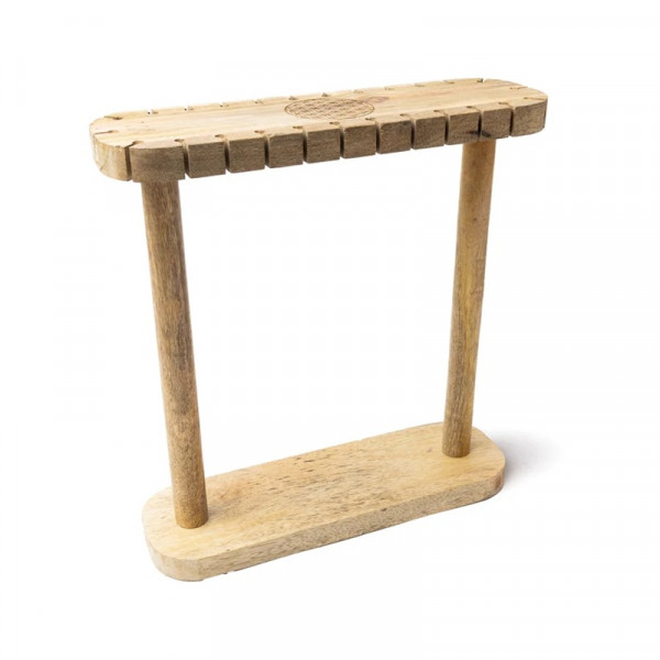 Présentoir à Pendules Fleur de Vie en Bois de Manguier 30 cm - 1