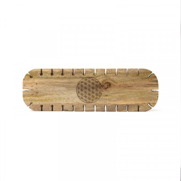 Présentoir à Pendules Fleur de Vie en Bois de Manguier 30 cm - 2