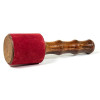 Maillet pour bol chantant tibétain en peau chamois & manche en bois