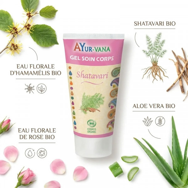 Gel Soin Corps au Shatavari Bio 75 ml – Ayur-vana - 2