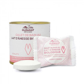 Comprimés de bain au lait d’ânesse bio & jasmin Oléanat – 5 pièces - 1