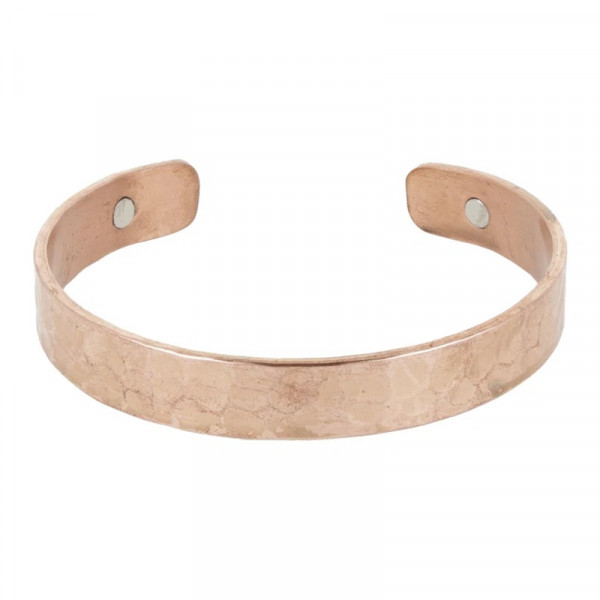 Bracelet magnétique en cuivre martelé – 1098 Gauss - 1