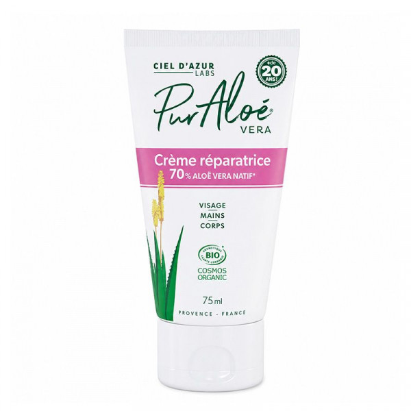 Crème Réparatrice Aloe Vera Bio 70 % – Pur’Aloé 150 ml - 1