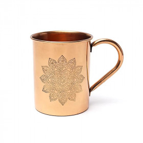 Tasse en cuivre Mandala gravé – 450 ml - 1