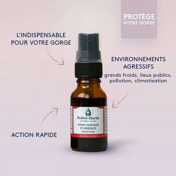 Spray Nomade d’Urgence pour la gorge Ballot-Flurin – Propolis noire & miel bio - 2