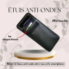 Étui anti-ondes pour smartphone en simili-cuir biocompatible