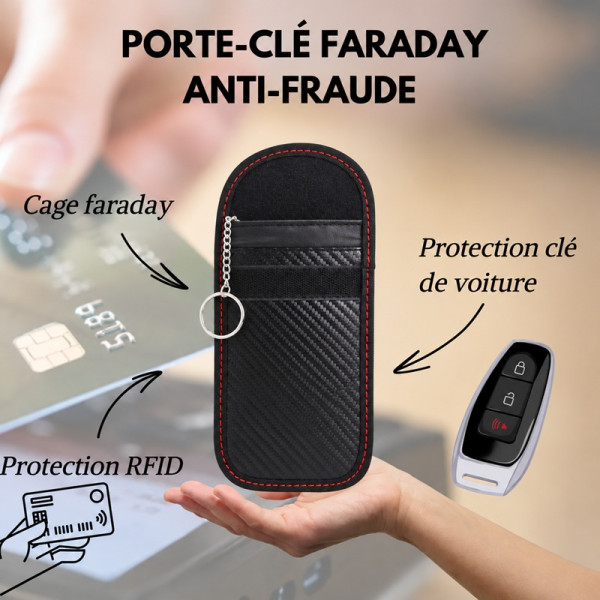 Porte-clé Faraday anti-ondes – Protection clés de voiture et cartes bancaires - 2
