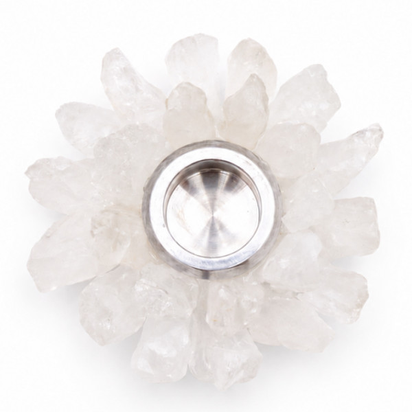 Bougeoir en Cristal de Roche Brut – Pierre Naturelle 22 mm - 2